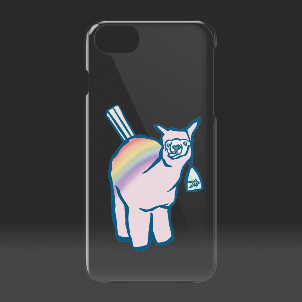 わたあめアルパカクリアiPhoneケース