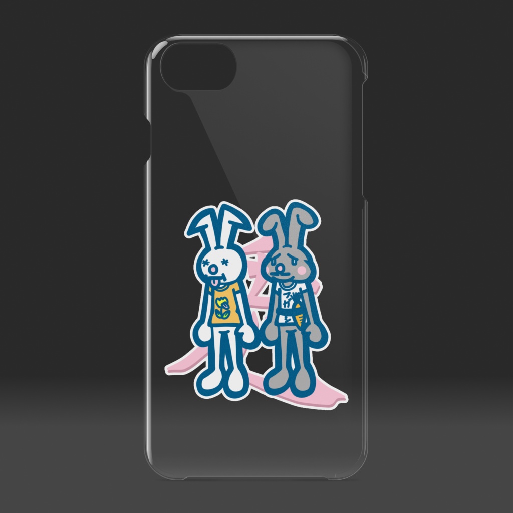 うさぎくんとうさぎさんクリアiPhoneケース