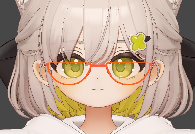 アンダーリムメガネ(しらつめ、Lapwing対応)