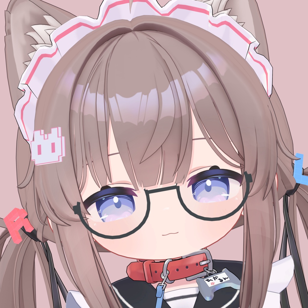シンプルなアンダーリムメガネ