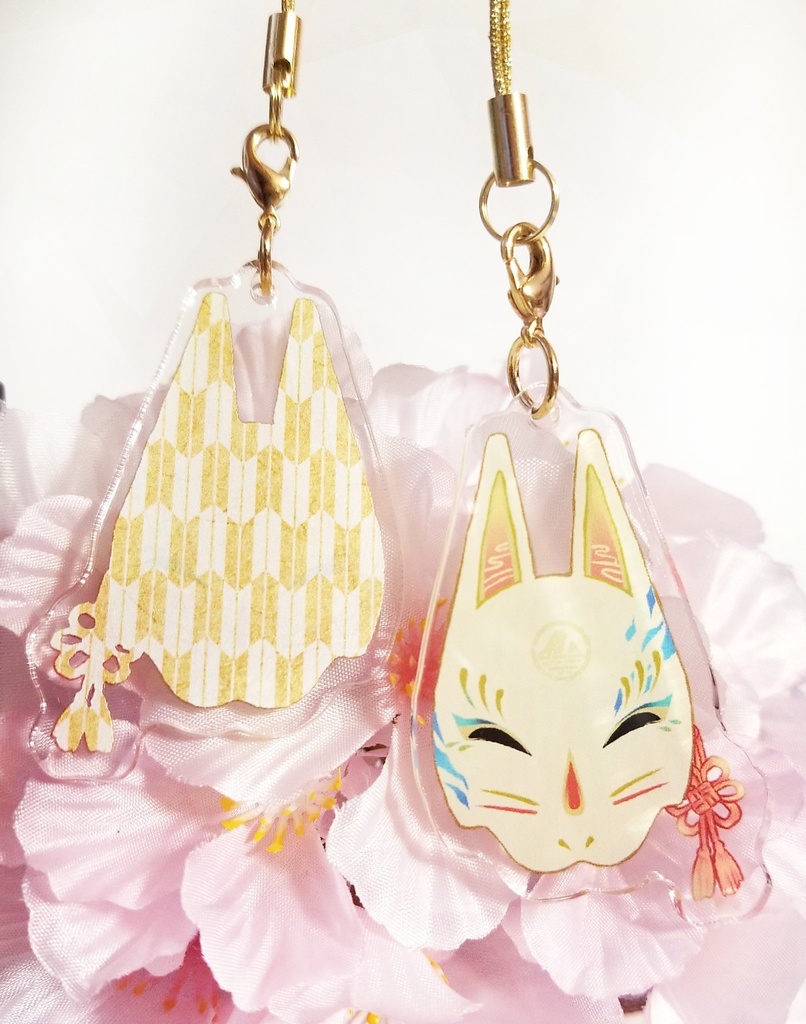 とうらぶ狐面アクリルストラップ