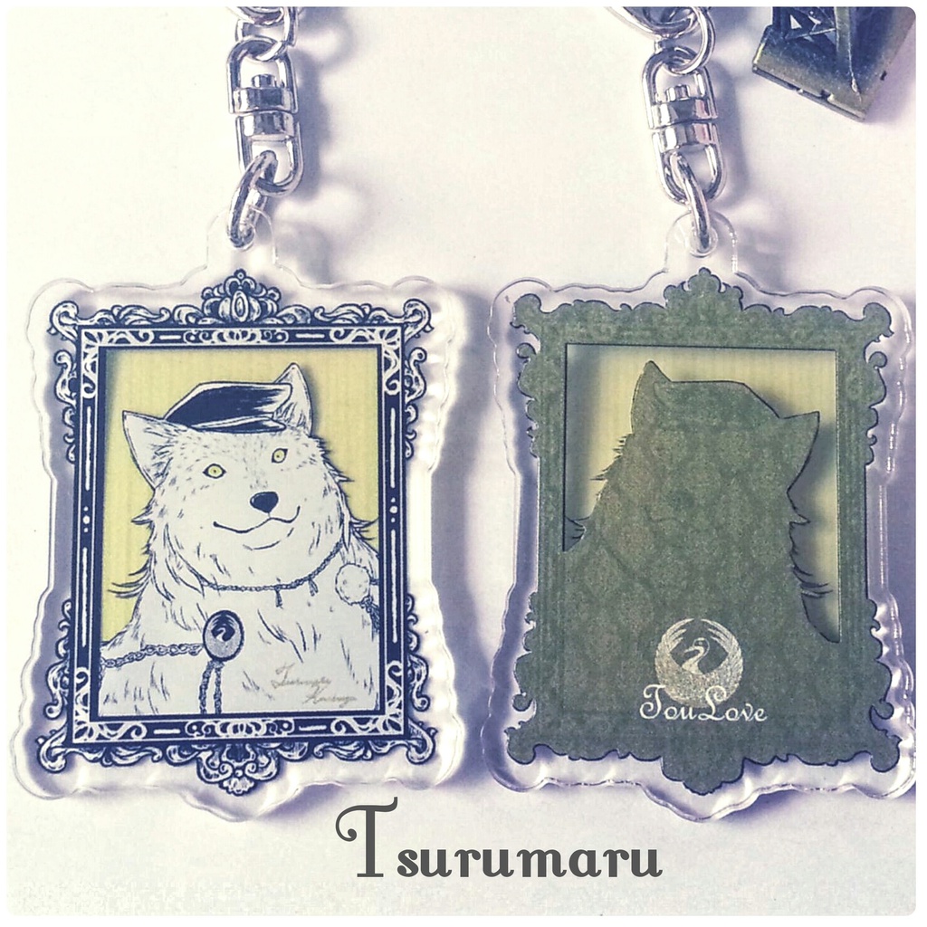 狼男士肖像画アクリルキーホルダー