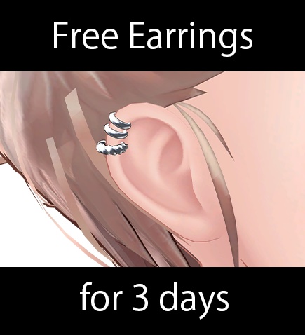 【VRChat/MA/PB】 宇宙ピアス13Set 5colors