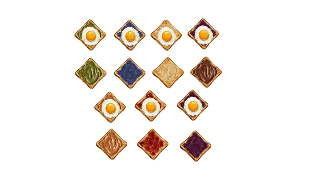 「MA/PB/簡単に装着」トースト 14セット