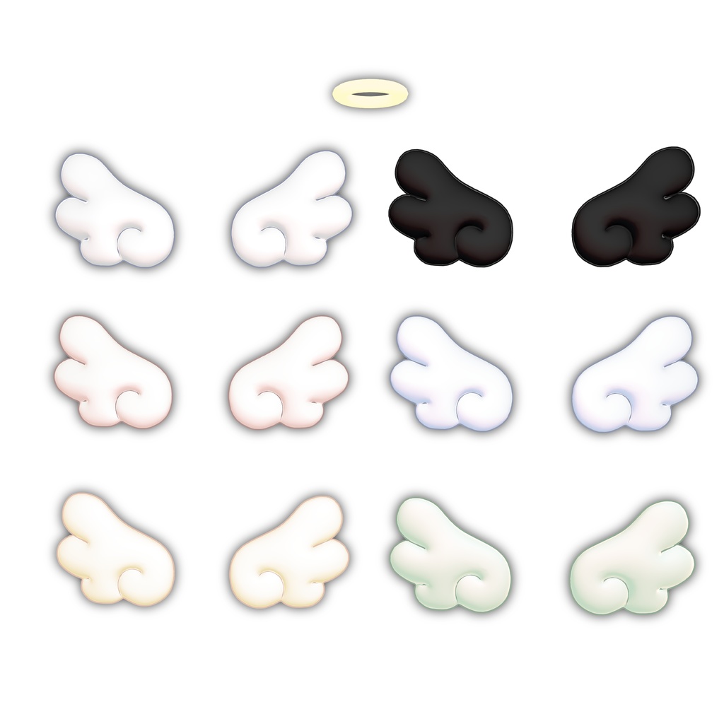 【FREE ~04/28】「VRChat/MA/Animated」エンジェルウィング＆ヘイローセット (Angel Wing & Halo Set)