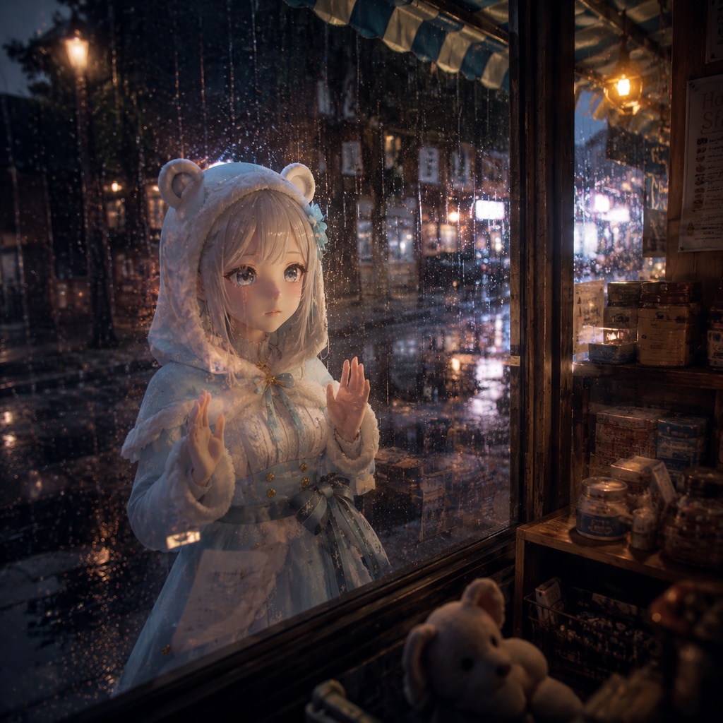 お店の窓際