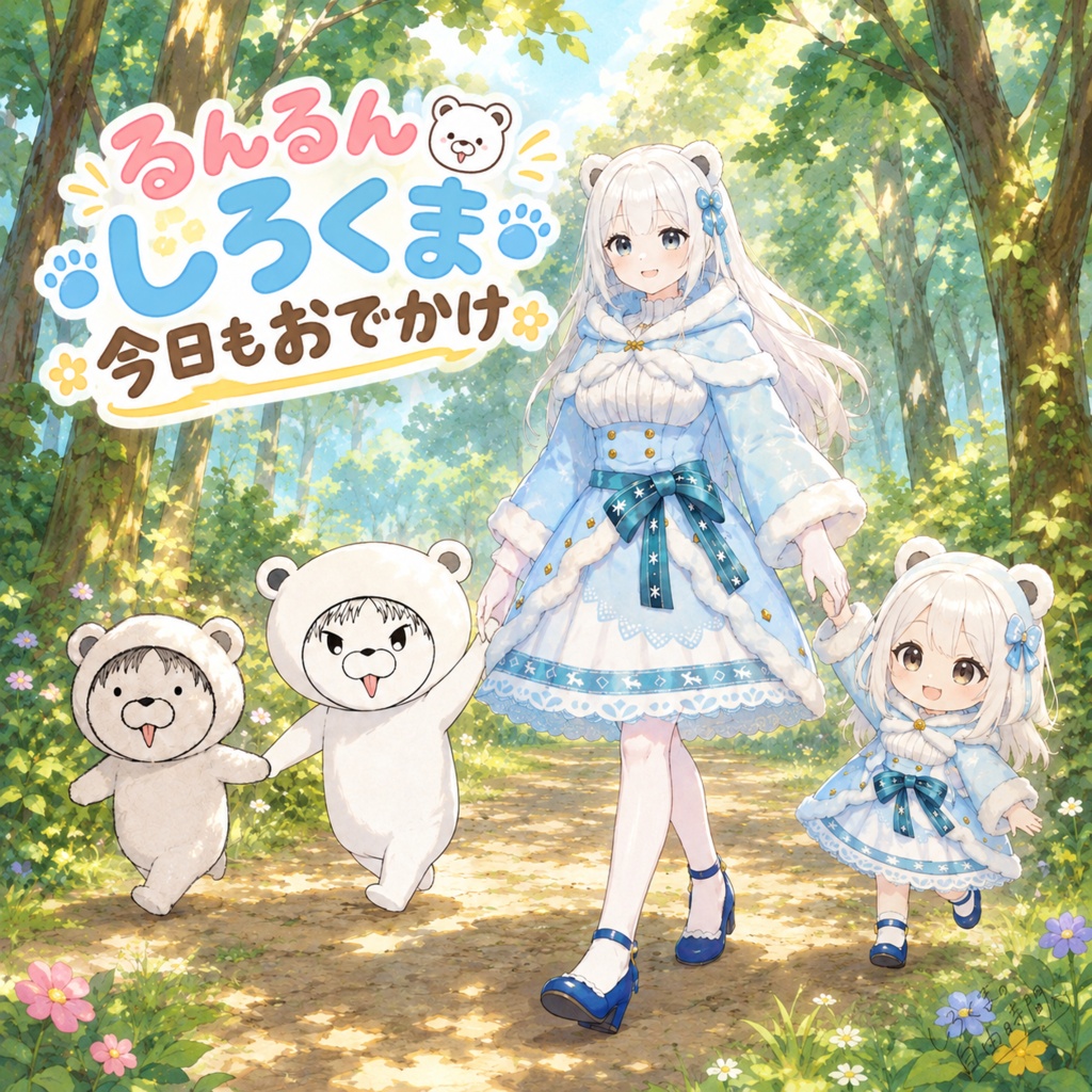 るんるんしろくま今日もお出かけ