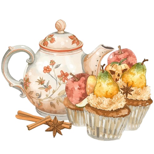 アンティークな秋の物語 水彩画クリップアート集 全15種セット