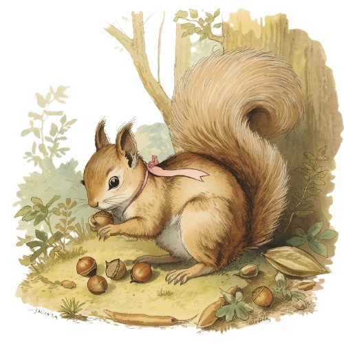 アンティークな秋の物語 水彩画クリップアート集 全15種セット