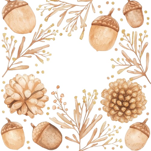 アンティークな秋の物語 水彩画クリップアート集 全15種セット