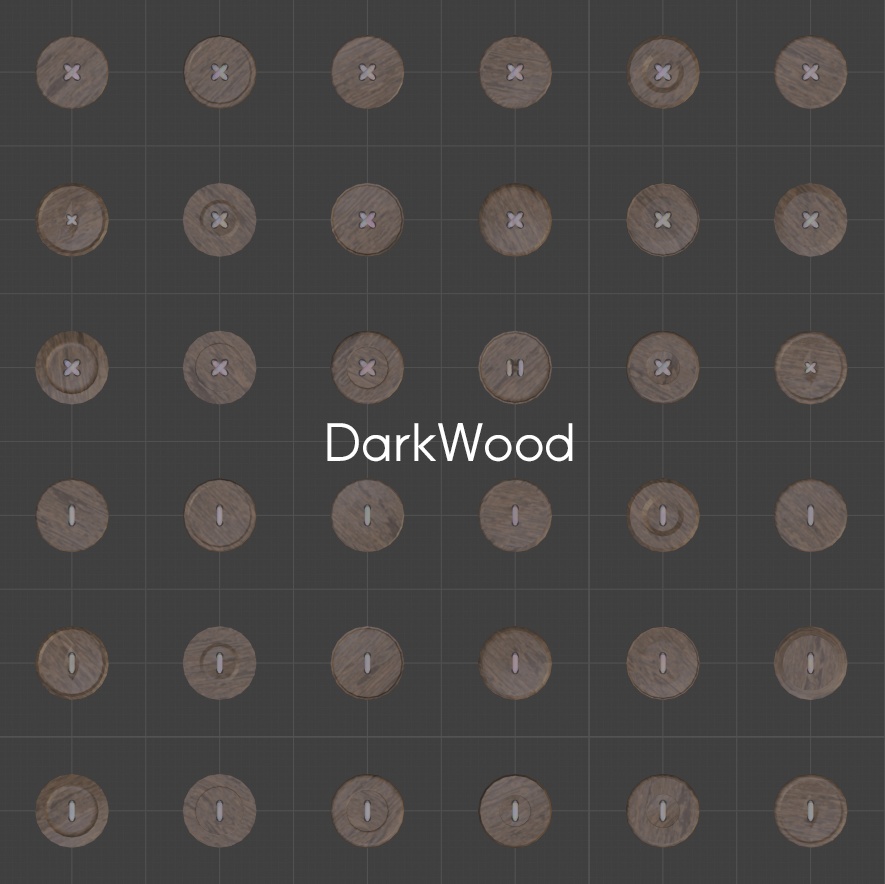 3D小物 衣装モデルにピッタリ ボタンモデル 全180データ Blender対応