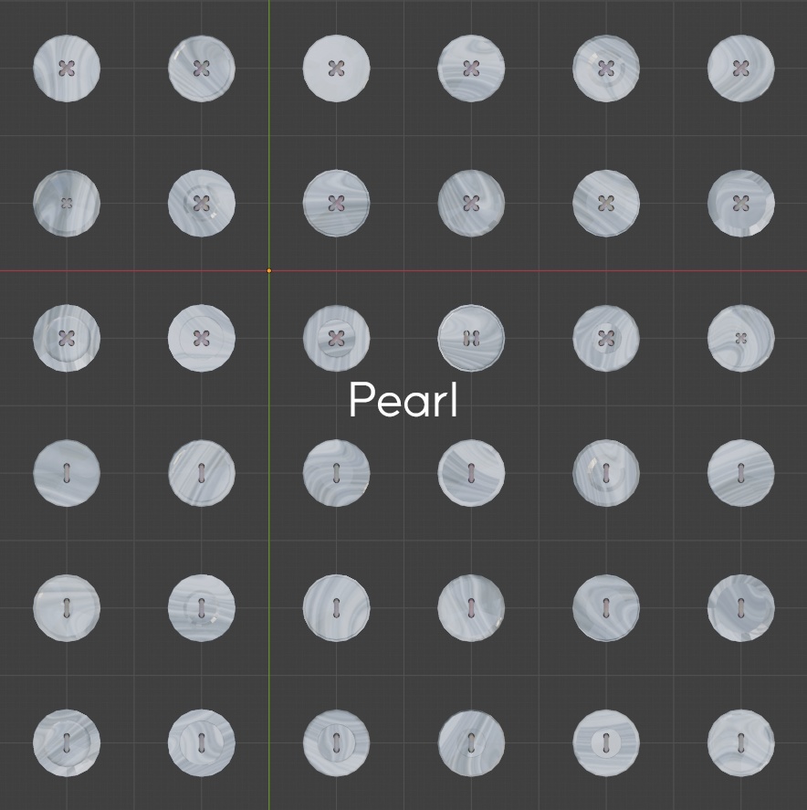 3D小物 衣装モデルにピッタリ ボタンモデル 全180データ Blender対応