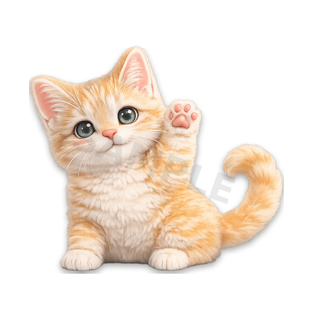 【高解像度】子猫ステッカー素材 透過PNG40枚（2048/4096
