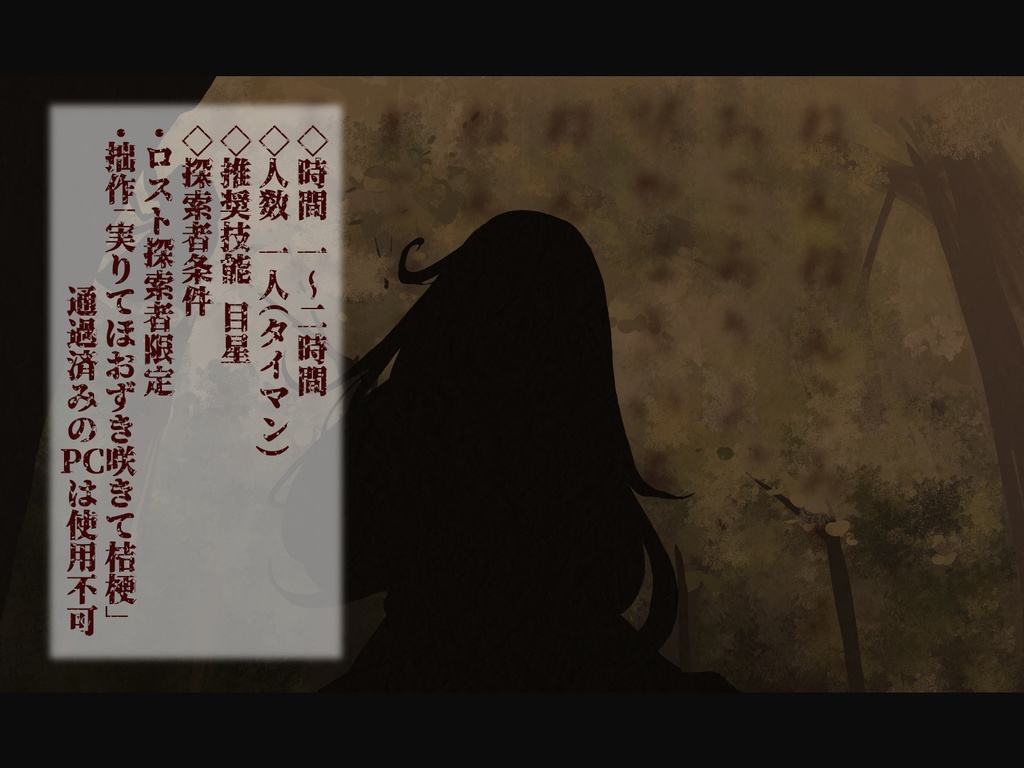 CoC7thシナリオ「名もなき空蝉は骸にて哭く」SPLL:E119222