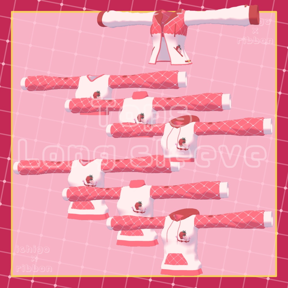 【NC's Cloth01専用】ichigo×ribbon【テクスチャ・マテリアル】