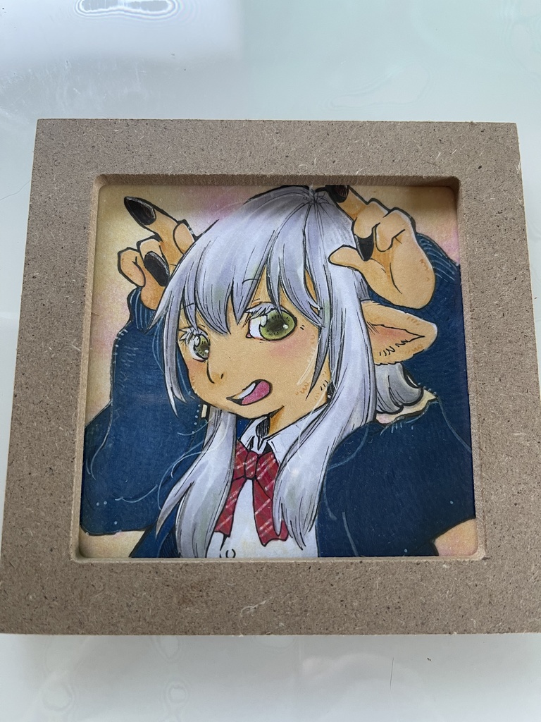 『つのっ!』ケモノの女の子イラスト フォトフレーム入り