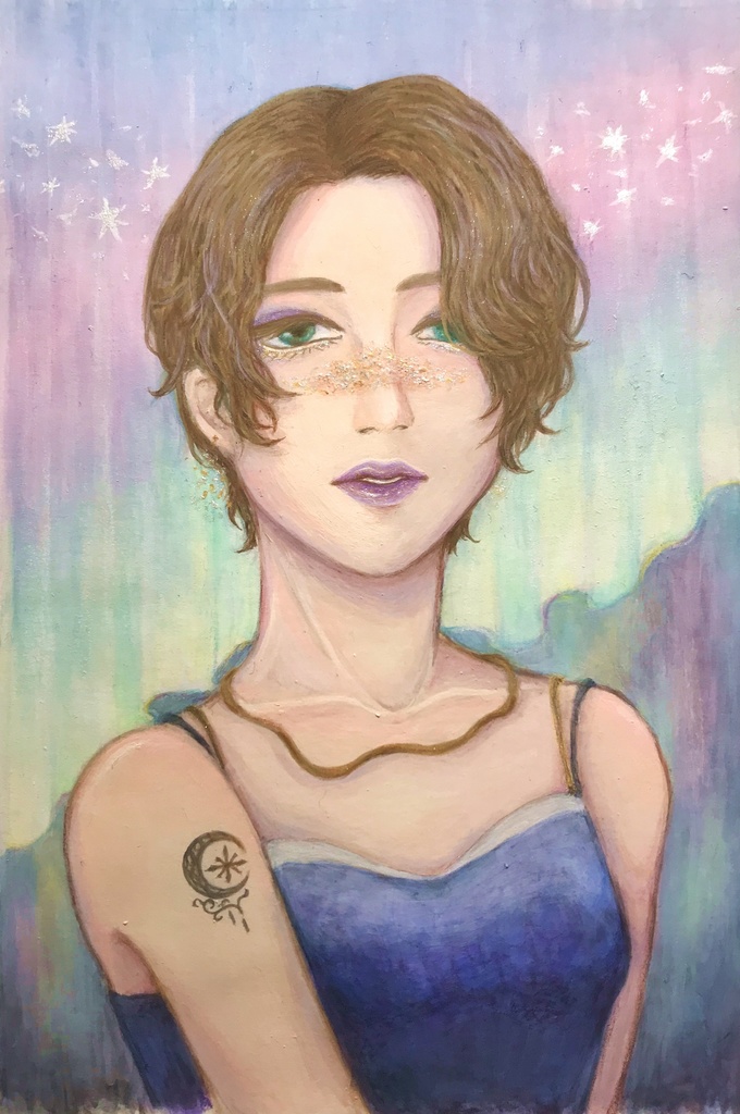 「夜空の下のパーティーメイク」原画