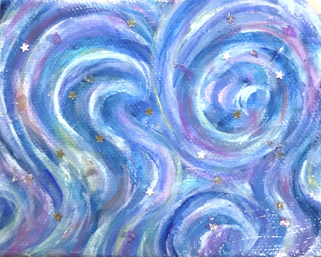 ミニキャンバスの抽象画