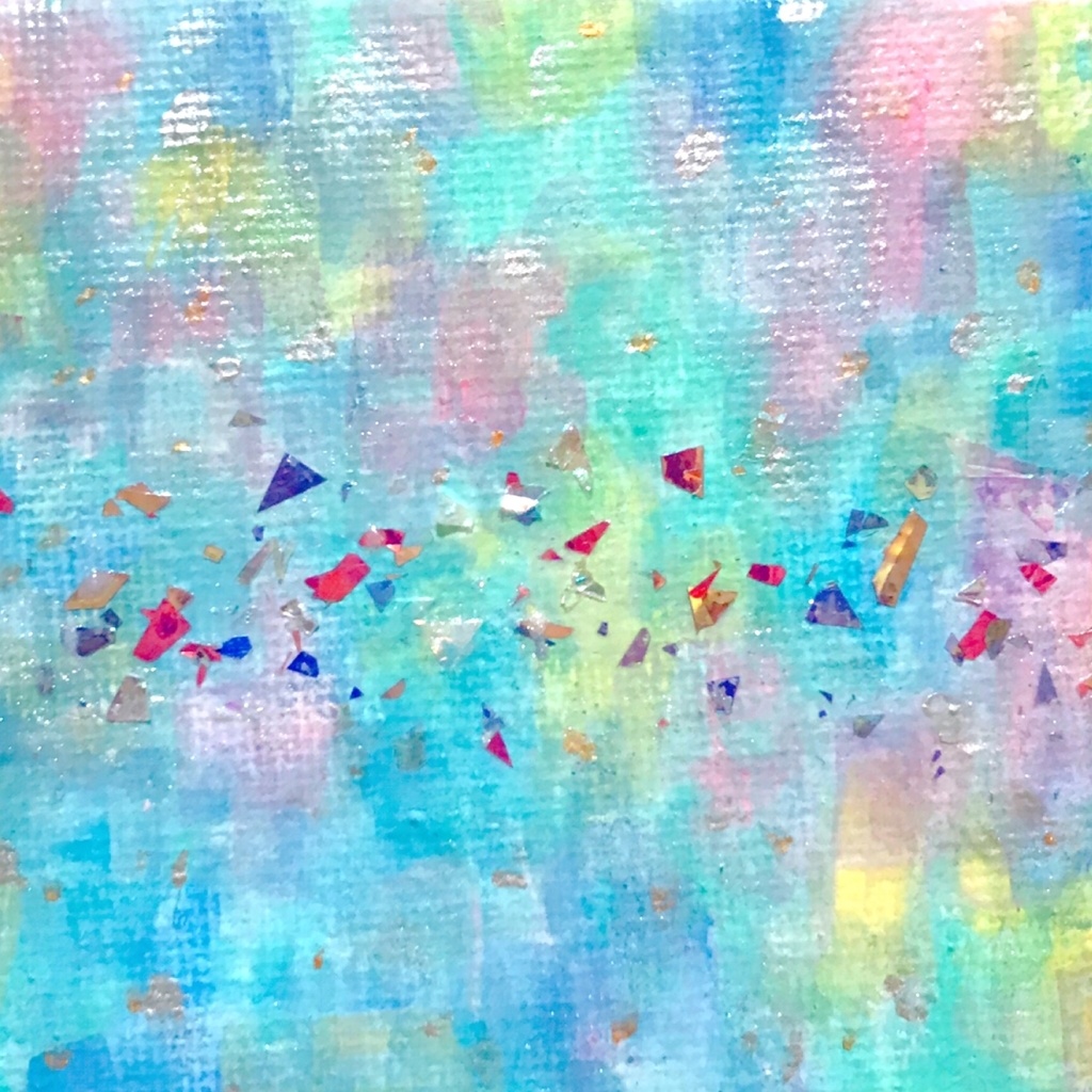 ミニキャンバスの抽象画