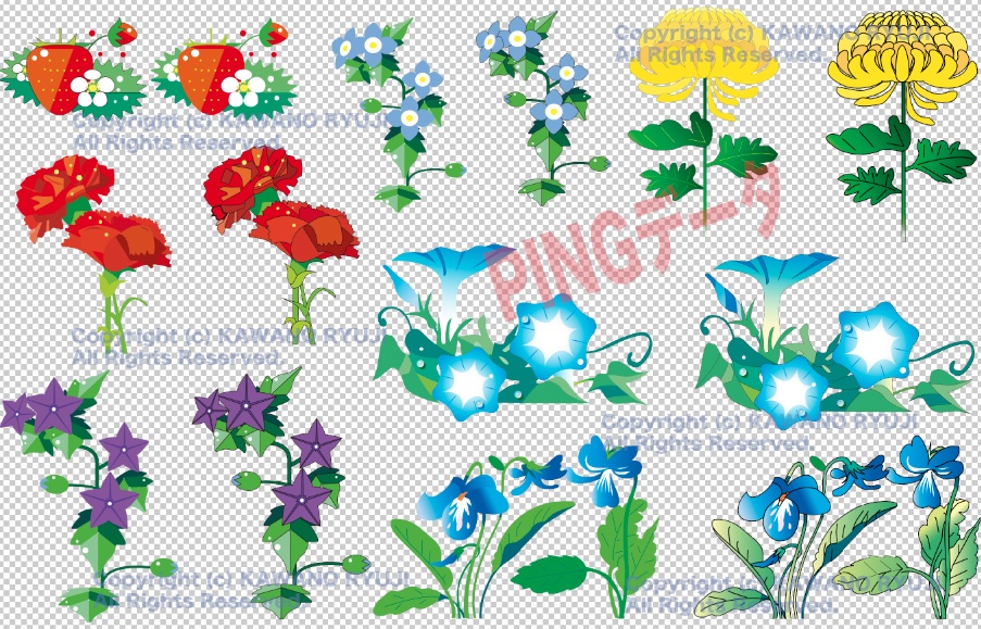 花のイラスト集_01