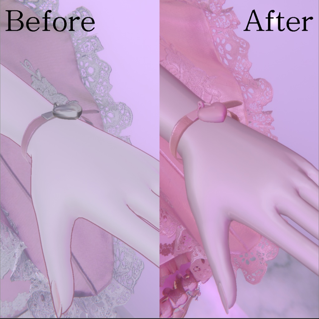 なんでもピンクリム&パステルブルーリム 天使化プリセット(material&肌ノーマルマップ、matcap付)