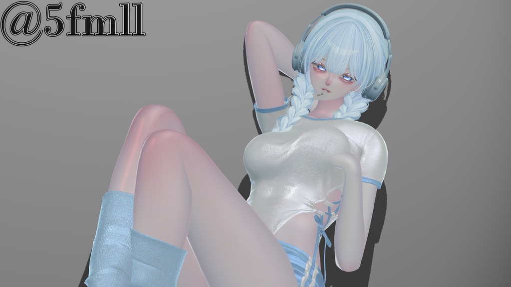 なんでもピンクリム&パステルブルーリム 天使化プリセット(material&肌ノーマルマップ、matcap付)