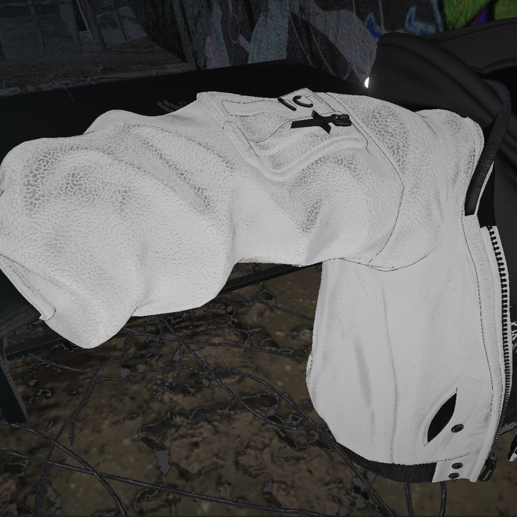 レザーノーマルマップ03(+Matcap白&黒)