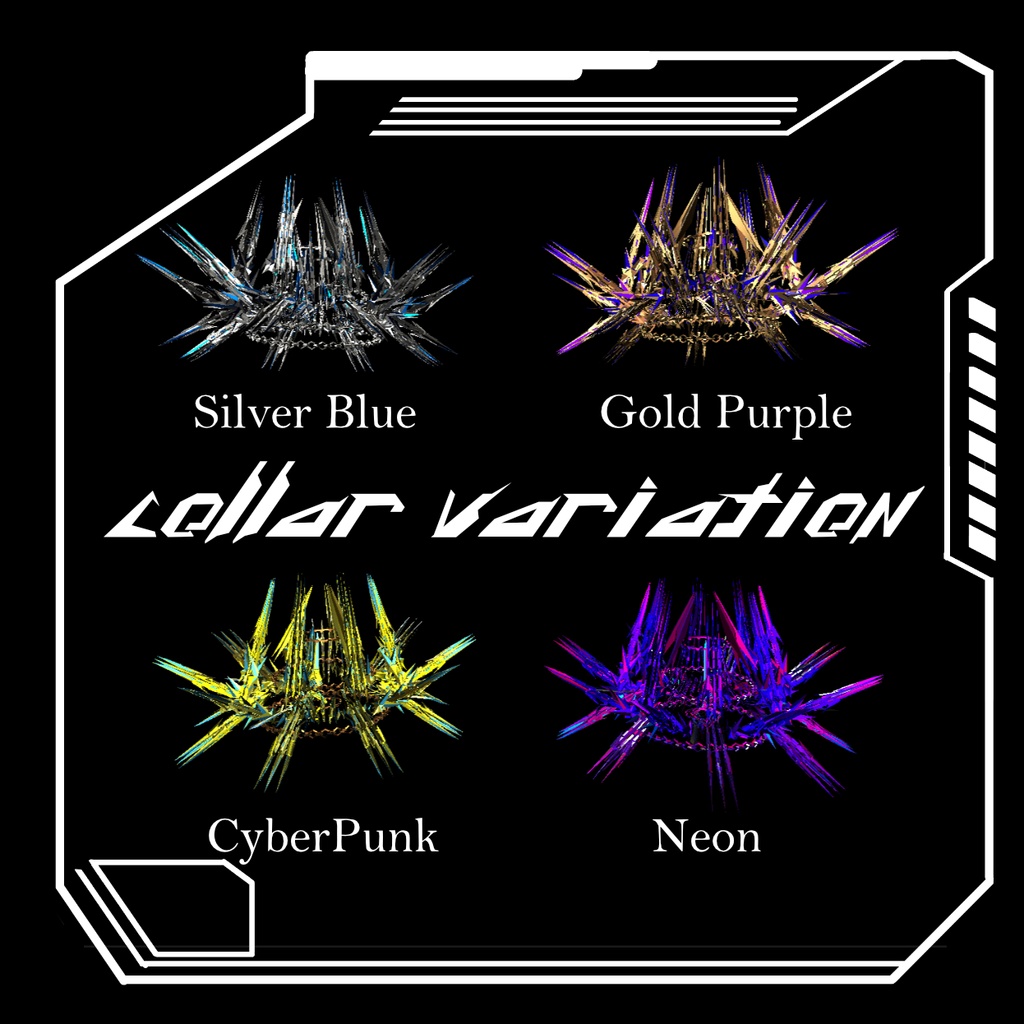 リリース記念セール中【Halo】CY8ER CROWN【MA対応全アバター共通】