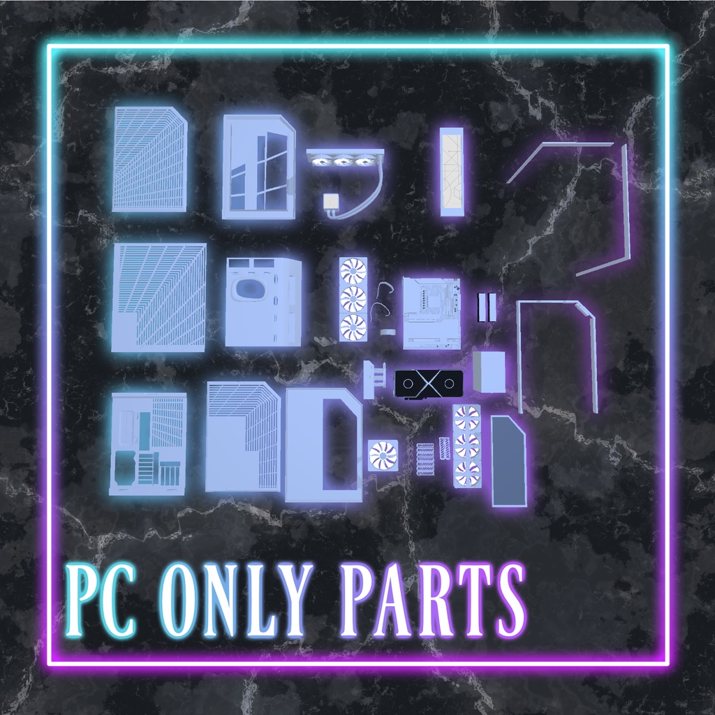 発売セール中!!【3Dモデル】ゲーミングPC +おまけデスクセット