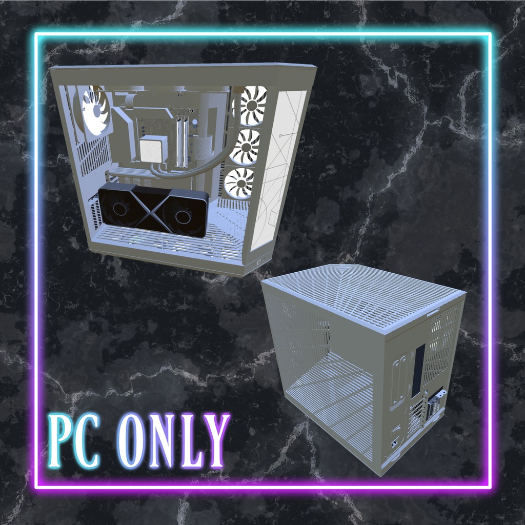 発売セール中!!【3Dモデル】ゲーミングPC +おまけデスクセット