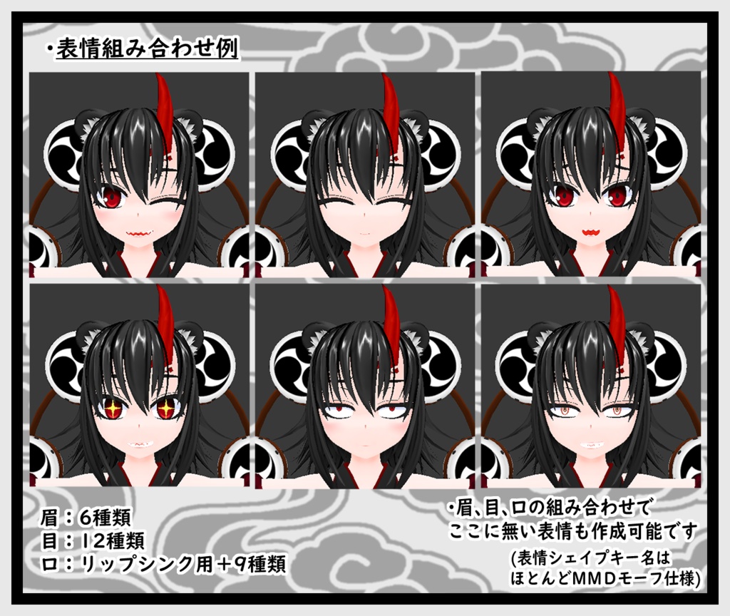 【オリジナル3Dモデル】 雷神アバター:Narumi