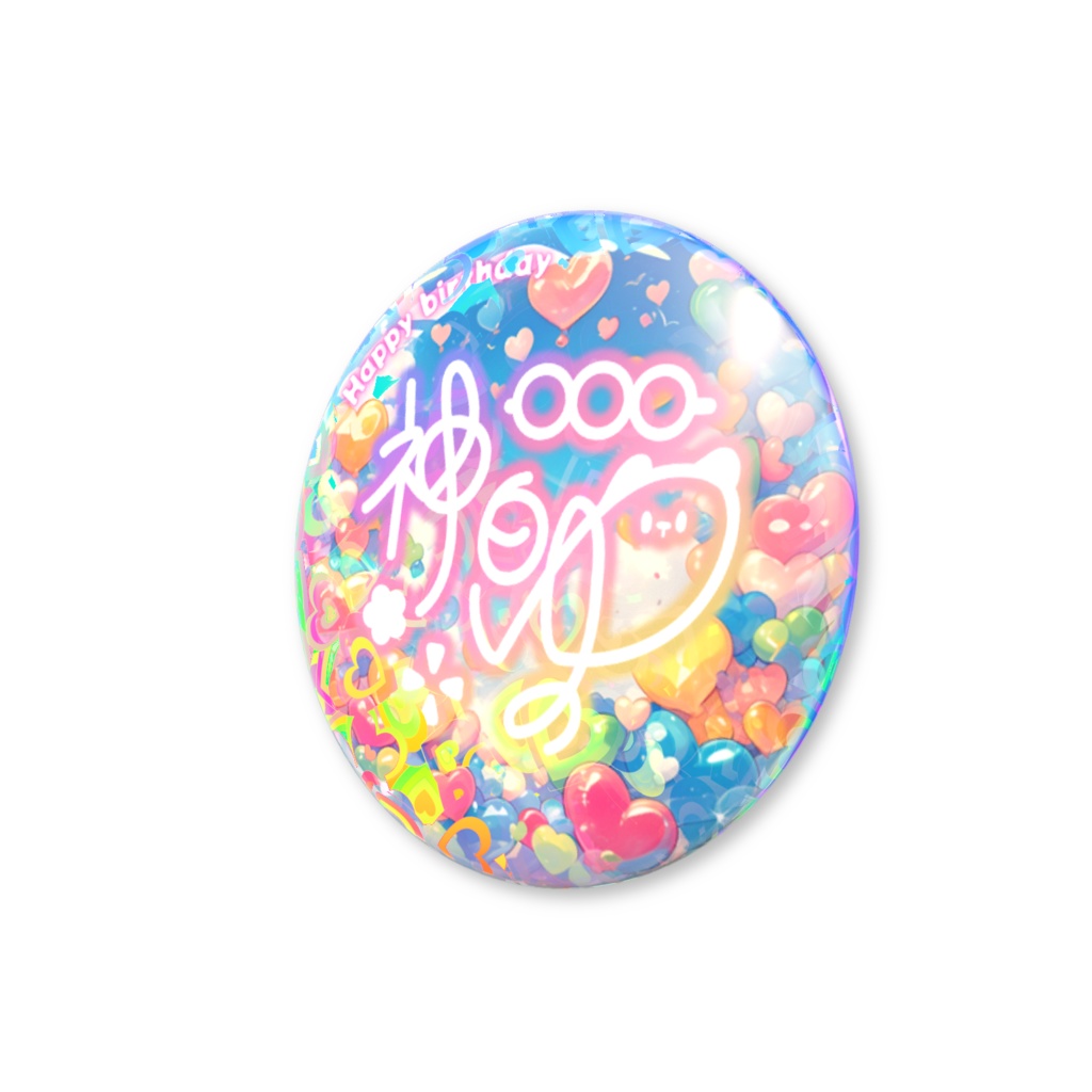 生誕祭ハートネオン缶バッジ