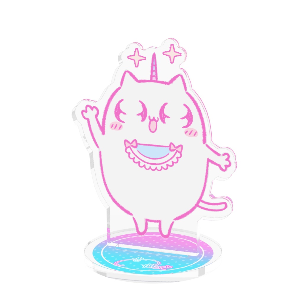 ユニコーン猫シロちゃんのアクリルフィギュア