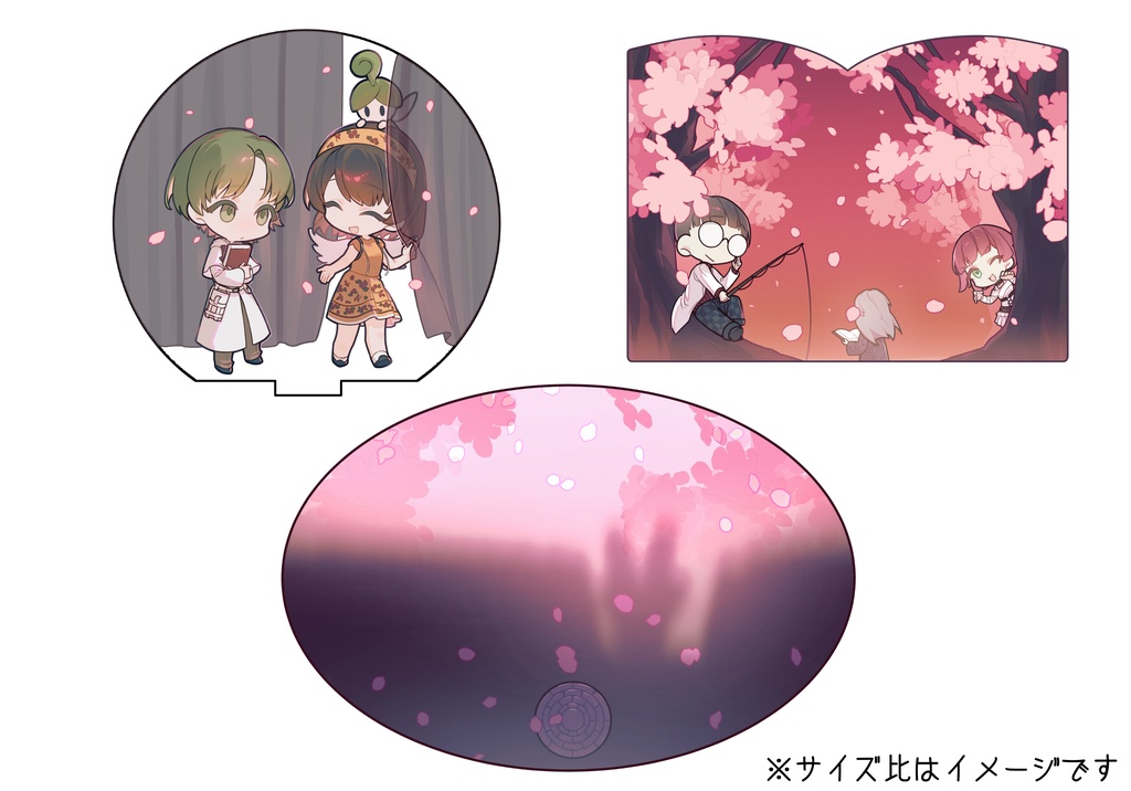 アクリルジオラマ(あなた+天使子)