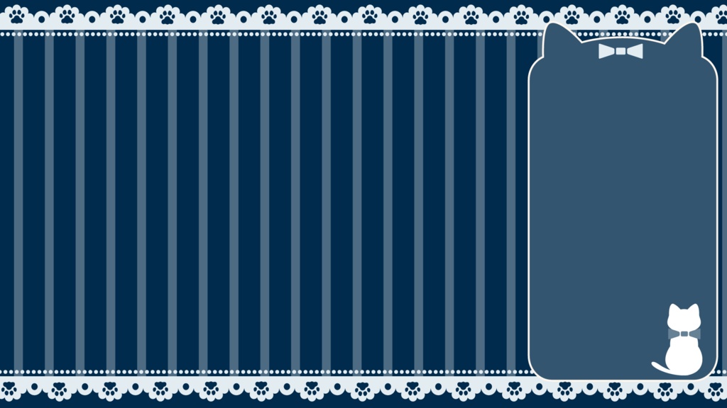 【無料素材】猫モチーフ配信画面【10色セット】