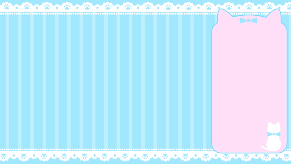 【無料素材】猫モチーフ配信画面【10色セット】