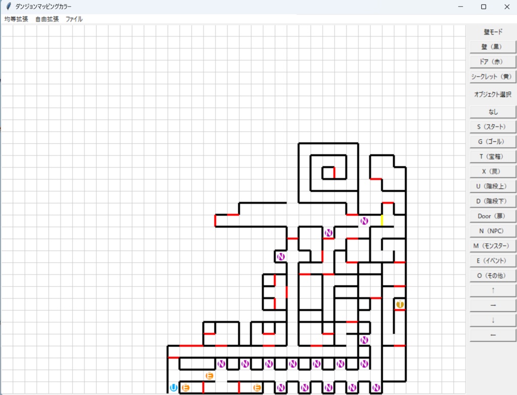 ダンジョンマッピングカラー