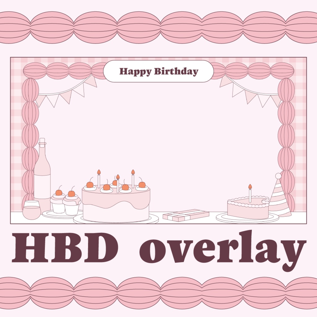 🎂 誕生日配信用オーバーレイ 🎂