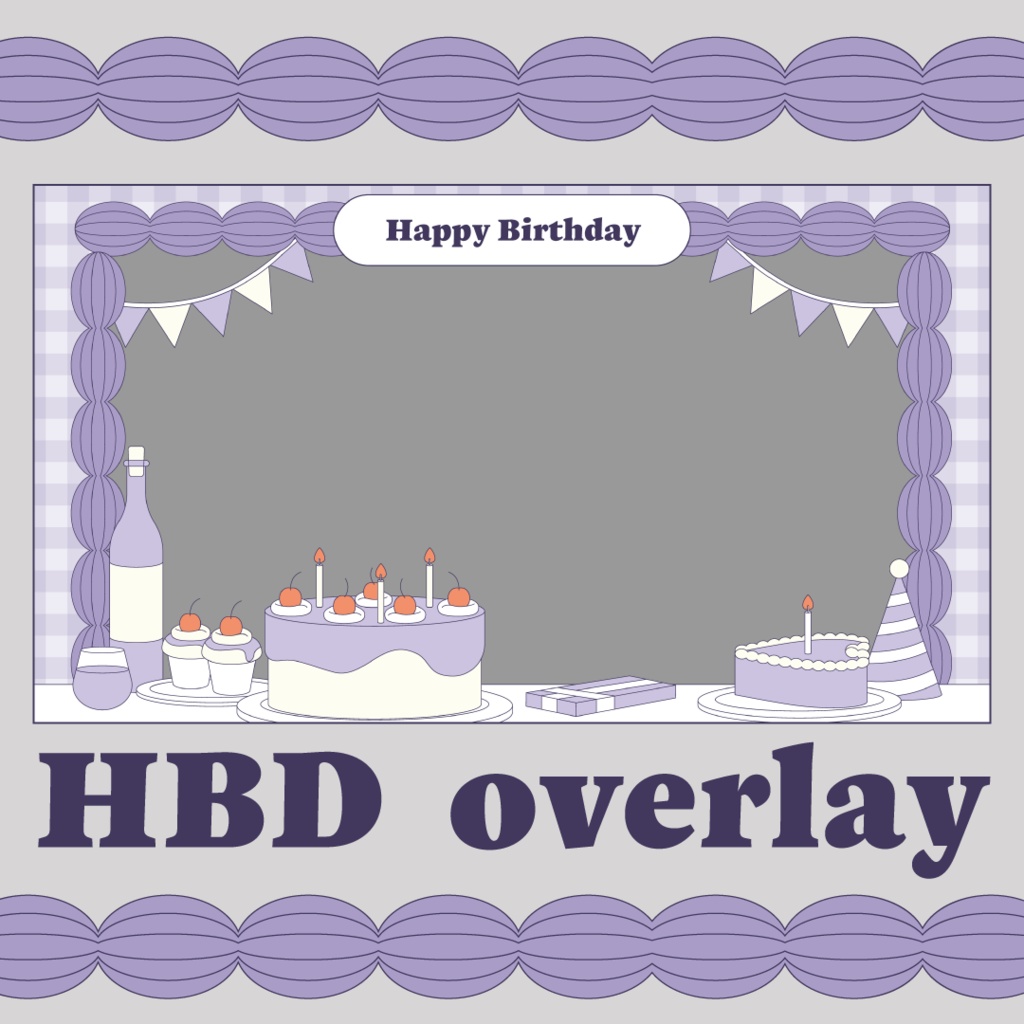 🎂 誕生日配信用オーバーレイ 🎂