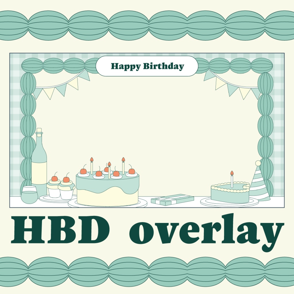 🎂 誕生日配信用オーバーレイ 🎂