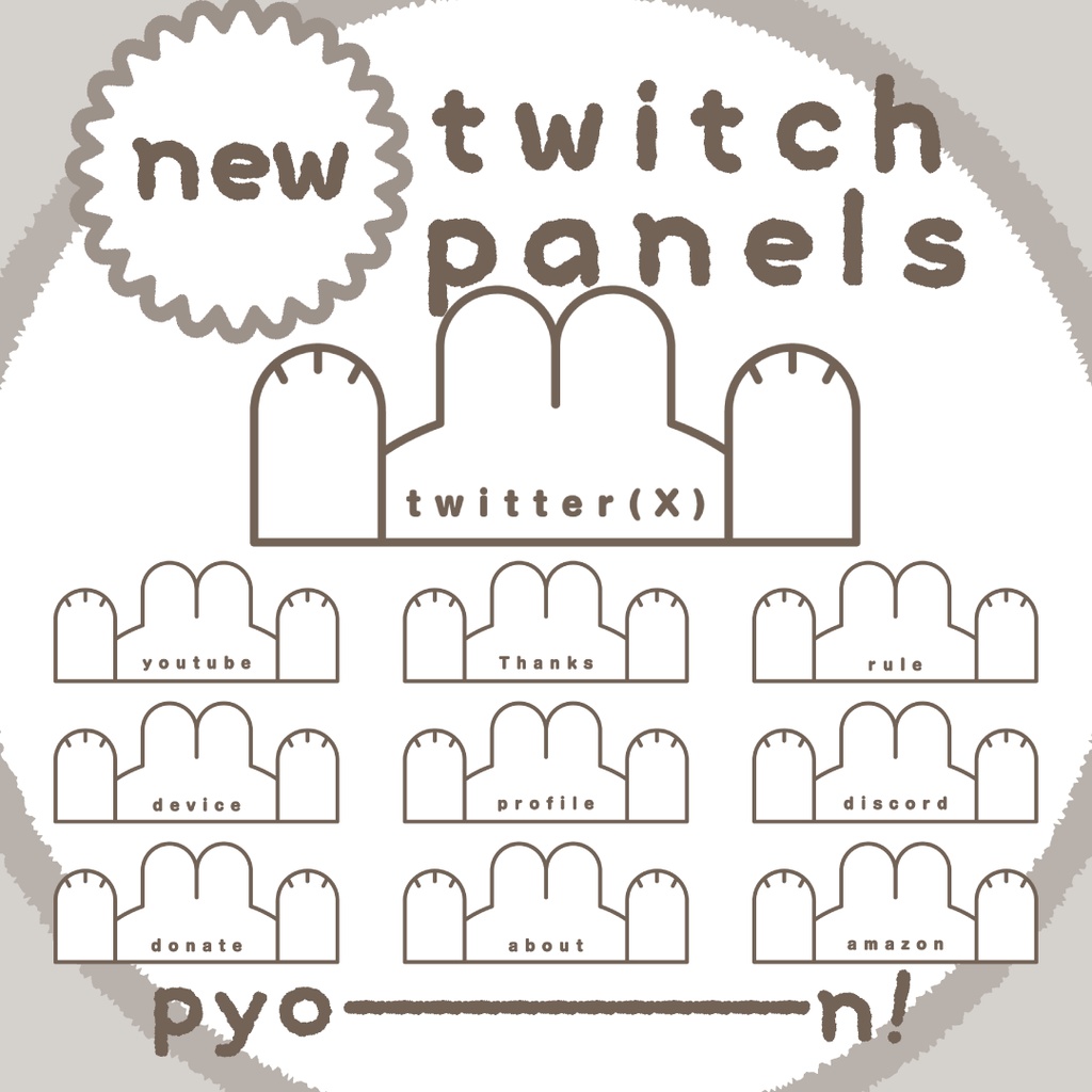 🐇 白うさちゃん  / Twitchパネル・バナー・Twitch Panels 🐇