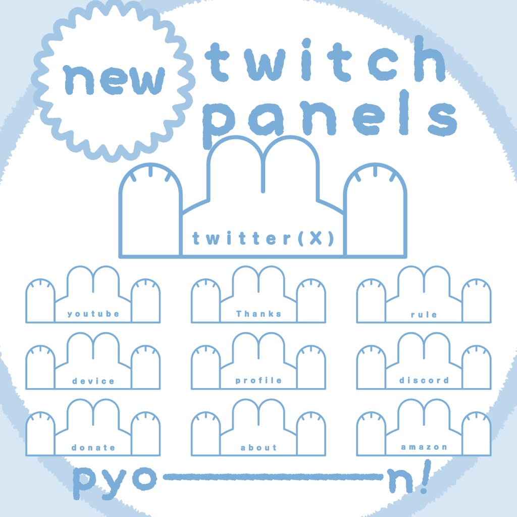 🐇 白うさちゃん  / Twitchパネル・バナー・Twitch Panels 🐇