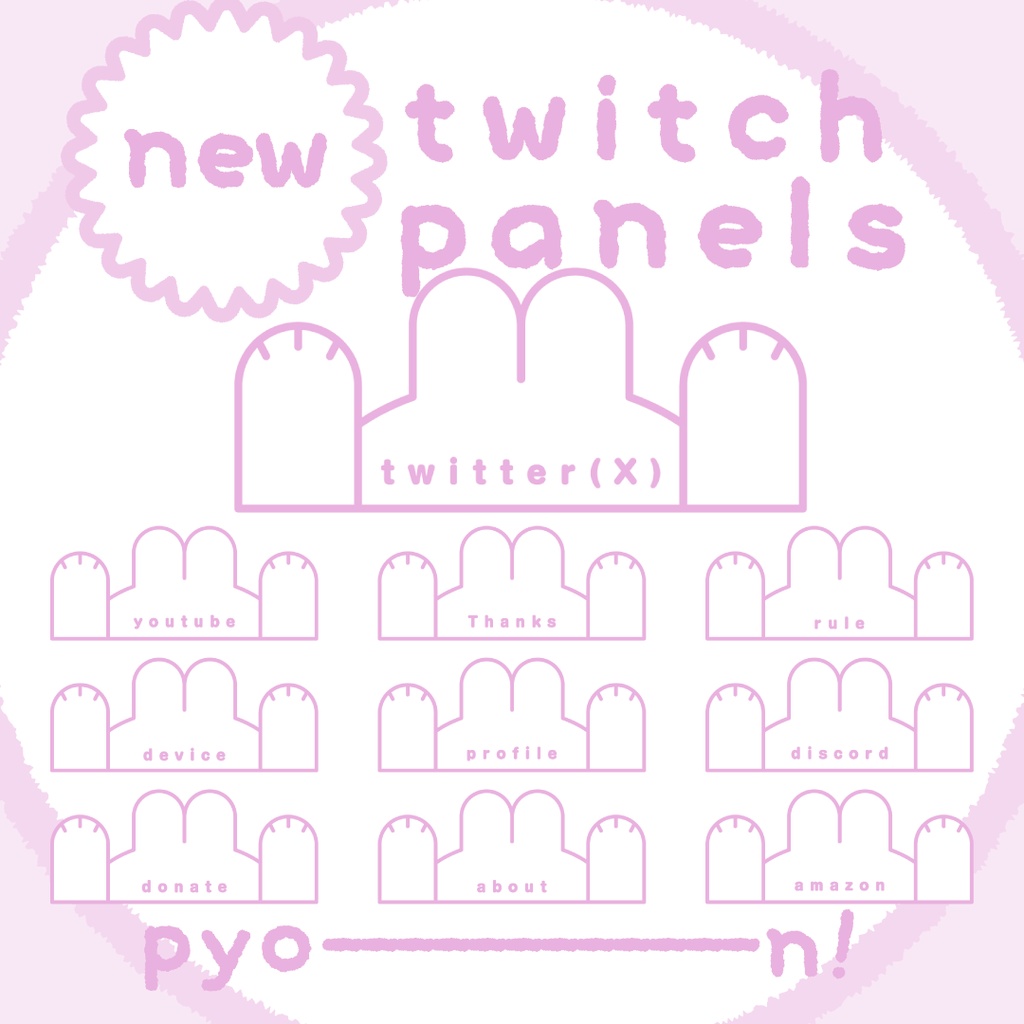 🐇 白うさちゃん  / Twitchパネル・バナー・Twitch Panels 🐇