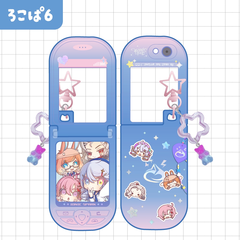【ろこぱ6 頒布】Ionic Spark / ガラケー風キーホルダー【在庫限り】