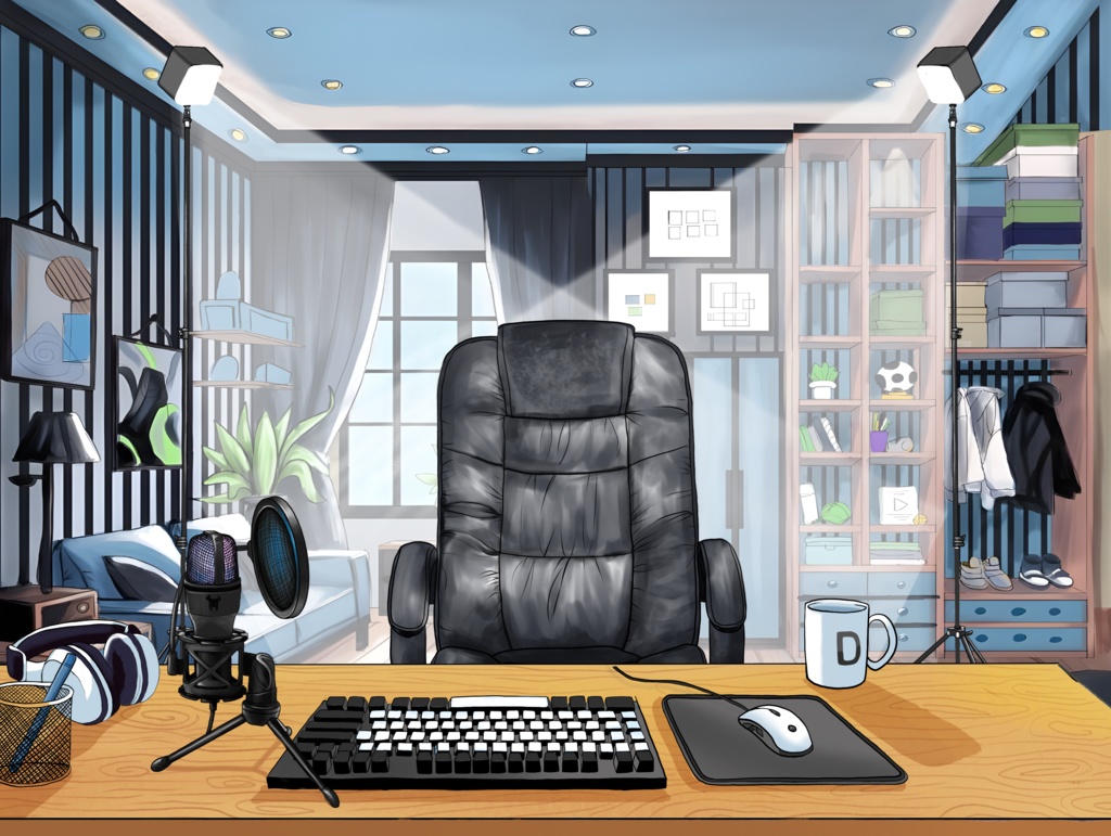VTuber Room Streaming Background