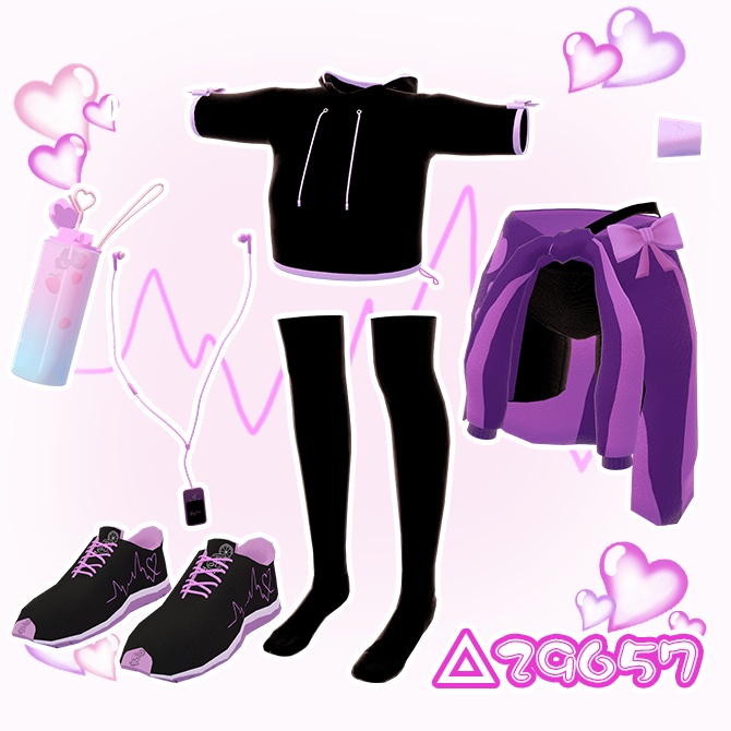 ~ランニングウェアシリーズ第2弾~ 【ドキドキ♡ウォーミングアップ】(Cute Running Wear)