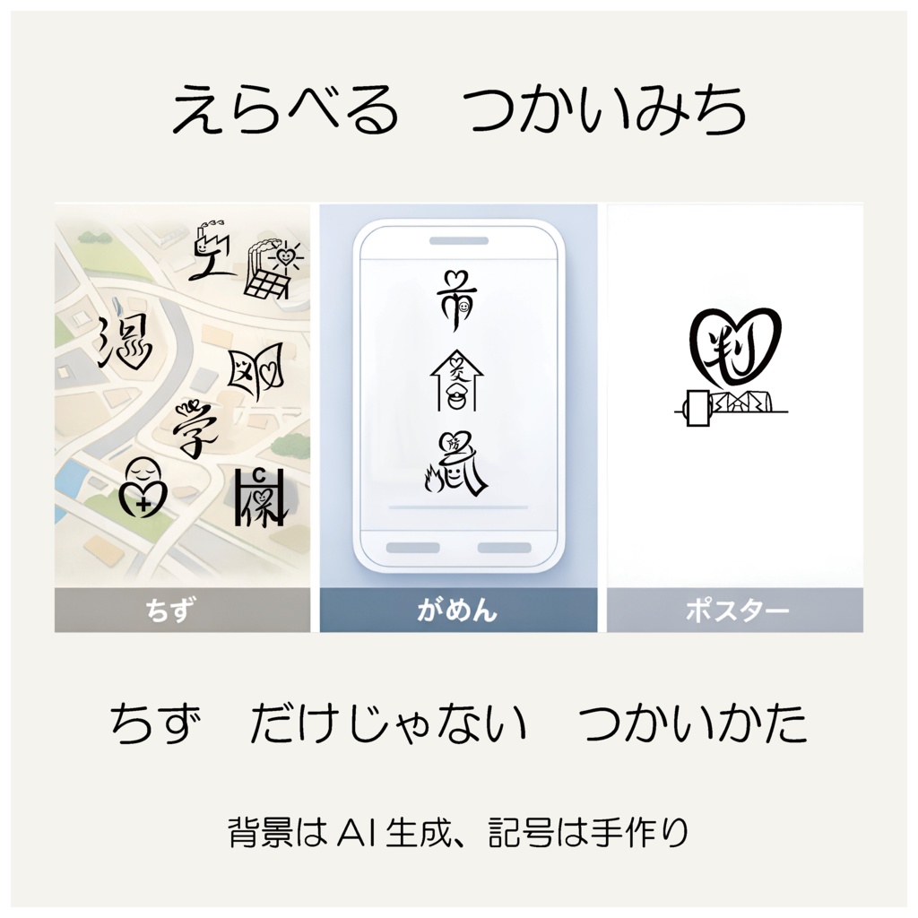 未来の地図記号 PNG素材|A(20種)