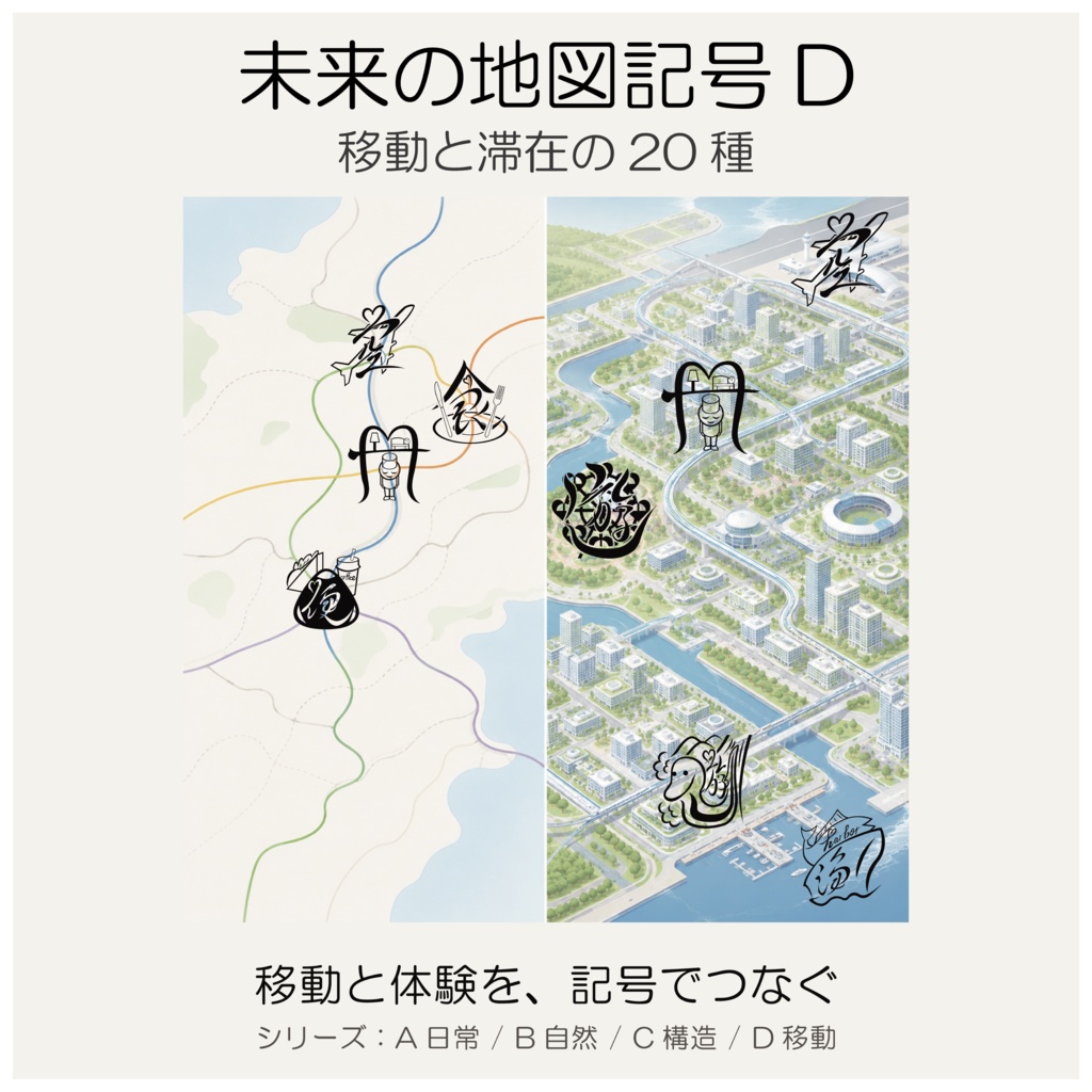 未来の地図記号 PNG素材｜D（20種）