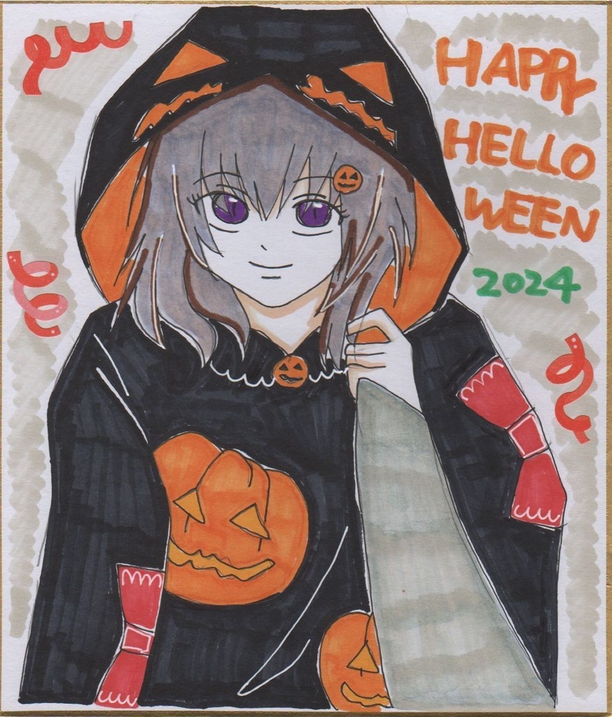 一次創作女性手描きイラスト