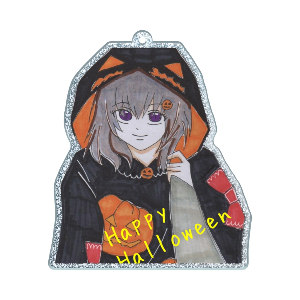 一次創作ハロウィンラメアクリルキーホルダー